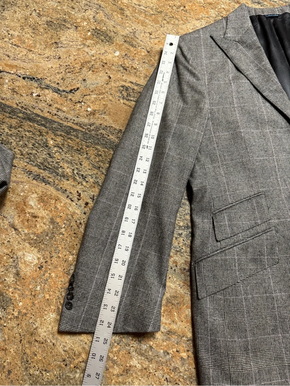 Men's Gray Windowpane single breasted suit